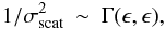 Mathematical equation: \appendix \setcounter{section}{2} \begin{eqnarray} 1/\sigma_{\rm scat}^2 &\sim& \Gamma(\epsilon,\epsilon) , \end{eqnarray}