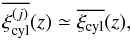 Mathematical equation: \begin{equation} \xicylzj(z) \simeq \xicyl(z) , \label{flat-Limber} \end{equation}