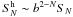 Mathematical equation: \hbox{$\Sh_N \sim b^{2-N} S_N$}
