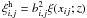 Mathematical equation: \hbox{$\xih_{i,j} = b^2_{i,j} \xi(x_{ij};z)$}