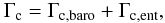 Mathematical equation: $$ \Gamma_{\rm c} = \Gamma_{\rm c,baro} + \Gamma_{\rm c,ent} , $$