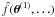 Mathematical equation: \hbox{$\est{f}(\thetagal^{(1)},\ldots)$}