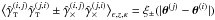 Mathematical equation: \hbox{$\bEV{\gammagalobst^{(i,j)} \gammagalobst^{(j,i)} \pm \gammagalobsx^{(i,j)} \gammagalobsx^{(j,i)} }_{\epsilongal,\zgal,\kappa} = \xi_\pm(\lvert\thetagal^{(j)} - \thetagal^{(i)}\rvert)$}