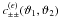 Mathematical equation: \hbox{$c^{(\epsilon)}_{\pm\pm}(\vartheta_1, \vartheta_2)$}