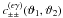 Mathematical equation: \hbox{$c^{(\epsilon \gamma)}_{\pm\pm}(\vartheta_1, \vartheta_2)$}