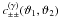 Mathematical equation: \hbox{$c^{(\gamma)}_{\pm\pm}(\vartheta_1, \vartheta_2)$}