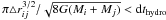 Mathematical equation: \hbox{$\pi \triangle r_{ij}^{3/2} / \sqrt{8G(M_{i}+M_{j})} < {\rm d}t_{\rm hydro}$}
