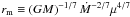 Mathematical equation: \hbox{$r_{\rm m}\equiv \left(GM\right)^{-1/7}\dot M^{-2/7} \mu^{4/7}$}