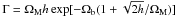 Mathematical equation: \hbox{$\Gamma=\Omega_{\rm M}h\exp[-\Omega_{\rm b}(1+\sqrt{2h}/ \Omega_{\rm M})]$}