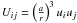 Mathematical equation: \hbox{$U_{ij}=\left(\frac{a}{r}\right)^3 u_i u_j$}