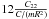 Mathematical equation: \hbox{$12\frac{C_{22}}{C/(mR^2)}$}