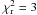 Mathematical equation: \hbox{$\chi_{\rm r}^2 = 3$}