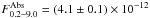 Mathematical equation: \hbox{${F^{\rm Abs}_{0.2{-}9.0}=(4.1\pm0.1)\times 10^{-12}}$}