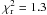 Mathematical equation: \hbox{${\chi_{\rm r}^2=1.3}$}