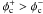 Mathematical equation: \hbox{$\phi_{\rm c}^+ > \phi_{\rm c}^-$}
