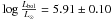 Mathematical equation: \hbox{$\log{\frac{L_{\rm bol}}{L_{\odot}}} = 5.91 \pm 0.10$}