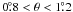 Mathematical equation: \hbox{$0\fdg8 < \theta < 1\fdg2$}