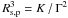 Mathematical equation: \hbox{$R_{\rm s,p}^3 = K \, / \, \Gamma^2$}