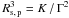 Mathematical equation: \hbox{$R_{\rm s,\,p}^3 = K \, / \, \Gamma^2$}