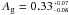 Mathematical equation: \hbox{$A_{\rm g} = 0.33 ^{_{+0.07}}_{^{-0.08}}$}