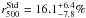 Mathematical equation: \hbox{$r_{500}^{\rm Std}=16.1_{-7.8}^{+6.4}\%$}