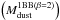 Mathematical equation: \hbox{$\left(M_{\rm dust}^{\rm 1BB(\beta=2)}\right)$}