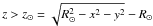 Mathematical equation: \hbox{$z>z_{\odot}=\sqrt{R_{\odot}^{2}-x^{2}-y^{2}}-R_{\odot}$}