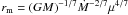 Mathematical equation: \hbox{$r_{\rm m} = (GM)^{-1/7}\dot M^{-2/7} \mu^{4/7}$}