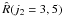 Mathematical equation: \hbox{$\hat{R}(j_2=3,5)$}