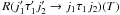 Mathematical equation: \hbox{$R(j'_1 \tau'_1 j'_2 \rightarrow j_1 \tau_1 j_2)(T)$}