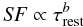 Mathematical equation: \begin{equation} S\negthinspace F \propto \tau_{\rm rest}^b \end{equation}