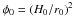 Mathematical equation: \hbox{$\phiz = \left(\Hz/\Rz \right)^{2}$}