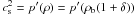 Mathematical equation: \hbox{$c_{\rm s}^2=p'(\rho)=p'(\rho_{\rm b}(1+\delta))$}