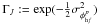 Mathematical equation: \hbox{$\Gamma_J := \exp(-\frac{1}{2}\sigma^2_{\phi_{{\rm h}f}^p})$}