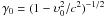 Mathematical equation: \hbox{$\gamma_0 = (1-\upsilon_0^2/c^2)^{-1/2}$}