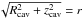 Mathematical equation: \hbox{$\sqrt{R\q{cav}^2+z\q{cav}^2}=r$}