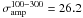 Mathematical equation: \hbox{$\sigma^{100{-}300}_\mathrm{amp} = 26.2$}