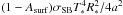 Mathematical equation: \hbox{$(1-A_{\rm surf})\sigma_{\rm SB} T_*^4R_*^2/4a^2$}