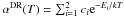 Mathematical equation: \hbox{$\alpha^{\rm DR}(T)=\sum_{i=1}^2 c_i {\rm e}^{-E_i/kT}$}