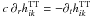 Mathematical equation: \hbox{$c\ \partial_r h^{\rm TT}_{ik} = - \partial_t h^{\rm TT}_{ik}$}