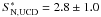 Mathematical equation: \hbox{$S_{\rm N,UCD}^*=2.8 \pm 1.0$}