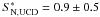 Mathematical equation: \hbox{$S_{\rm N,UCD}^*=0.9 \pm 0.5$}