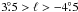 Mathematical equation: \hbox{$3\fdg5 > \ell > -4\fdg5$}
