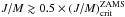 Mathematical equation: \hbox{$J/M\gtrsim0.5\times(J/M)^\mathrm{ZAMS}_\mathrm{crit}$}