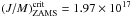 Mathematical equation: \hbox{$(J/M)_{\rm ZAMS}^{\rm crit}=1.97\times10^{17}$}