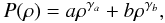 Mathematical equation: \appendix \setcounter{section}{1} \begin{equation} P(\rho) = a\rho^{\gamma_a}+b\rho^{\gamma_b} , \label{twobarot} \end{equation}