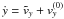 Mathematical equation: \hbox{$\dot{y}=\tilde{v}_y + v_y^{(0)}$}