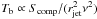 Mathematical equation: \hbox{$T_\mathrm{b} \propto S_\mathrm{comp}/(r_\mathrm{jet}^2\nu^2)$}