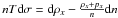 \hbox{$nT{\rm d}\sigma = {\rm d}\rho_x - {{\rho_x + p_x} \over n}{\rm d}n$}