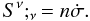 \begin{equation} S^\nu;_{\nu}=n\dot\sigma. \end{equation}